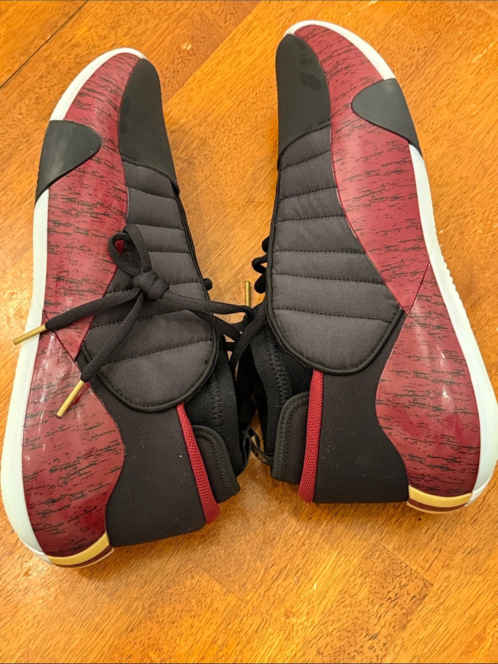 adidas Men's Black and Burgundy Low-Top Sneakers James Harden size 16